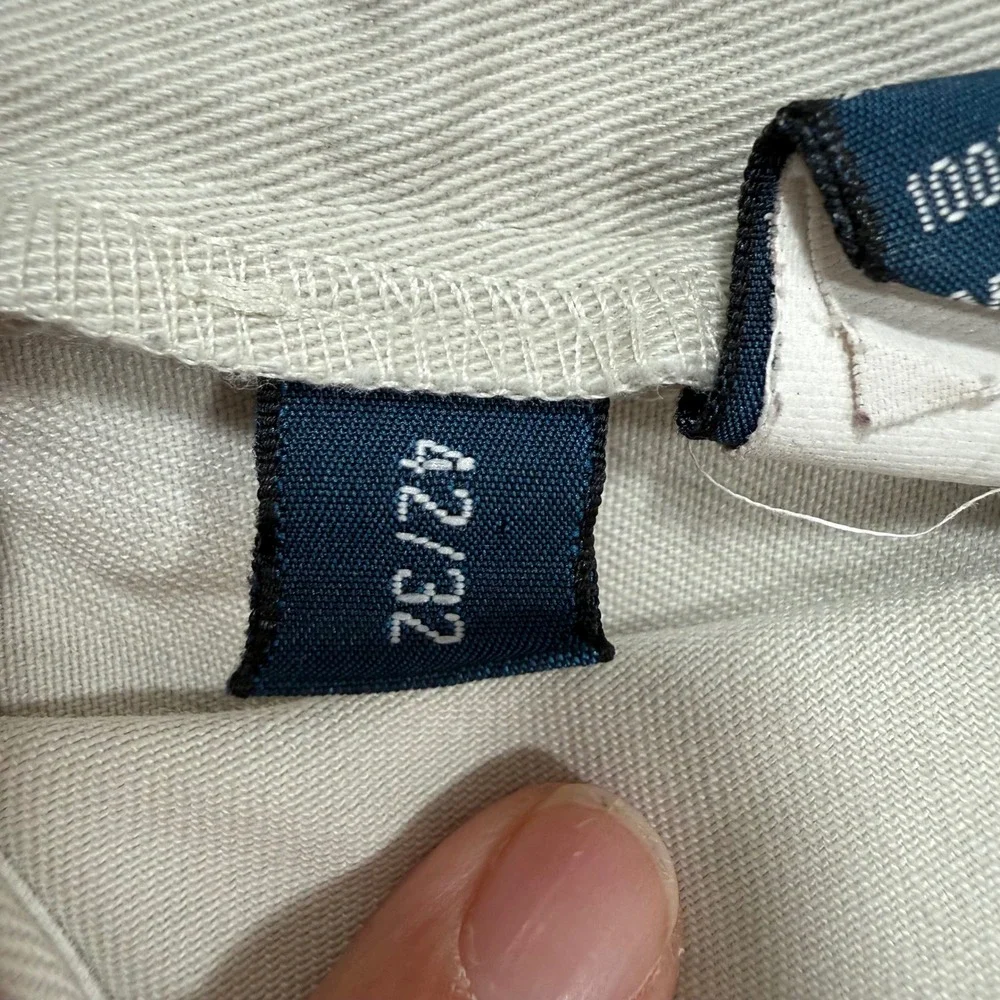 Polo Ralph Lauren Andrew Pant 42/32 Khaki Beige Pleated Chino Vintage Preppy